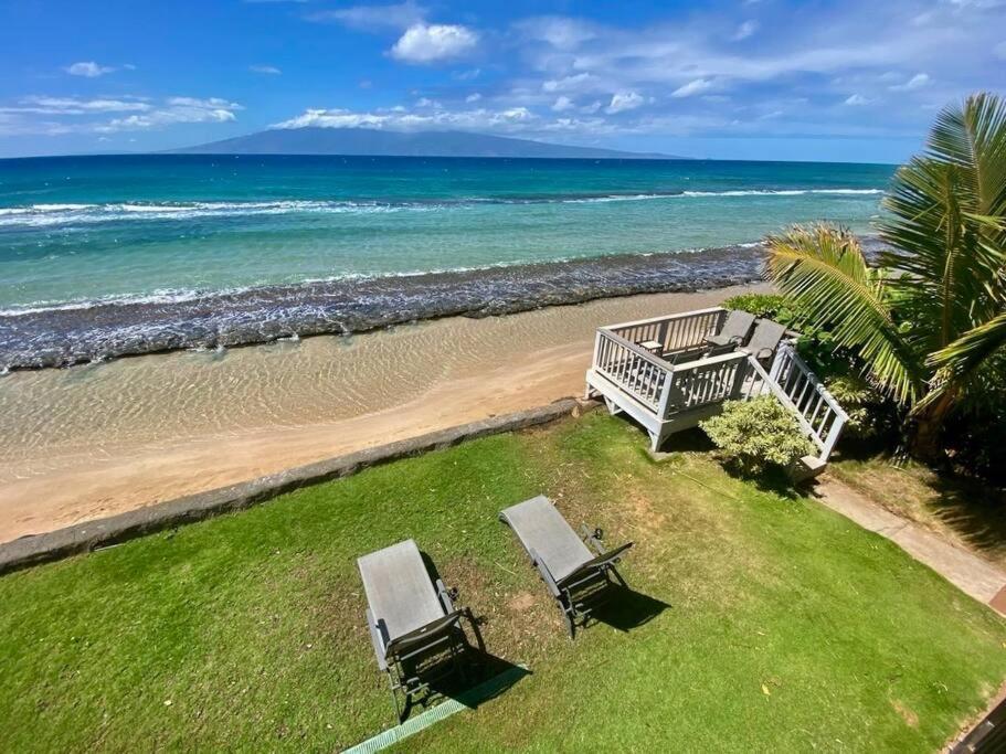 Apartament Oceanfront With Aircon-Hear The Waves-Amazing Views-Wifi Lahaina Zewnętrze zdjęcie