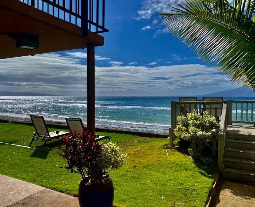 Apartament Oceanfront With Aircon-Hear The Waves-Amazing Views-Wifi Lahaina Zewnętrze zdjęcie